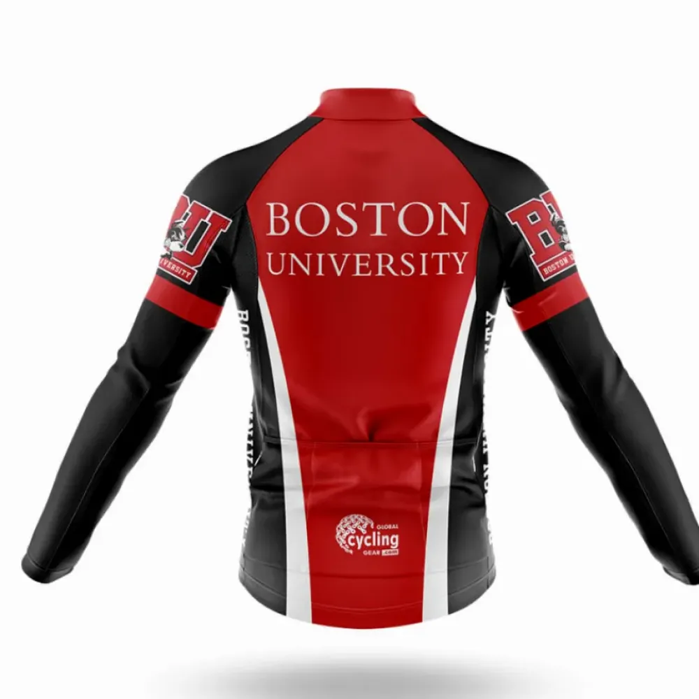 Boston University Long Sleeve Cycling Jersey Red/Black/White