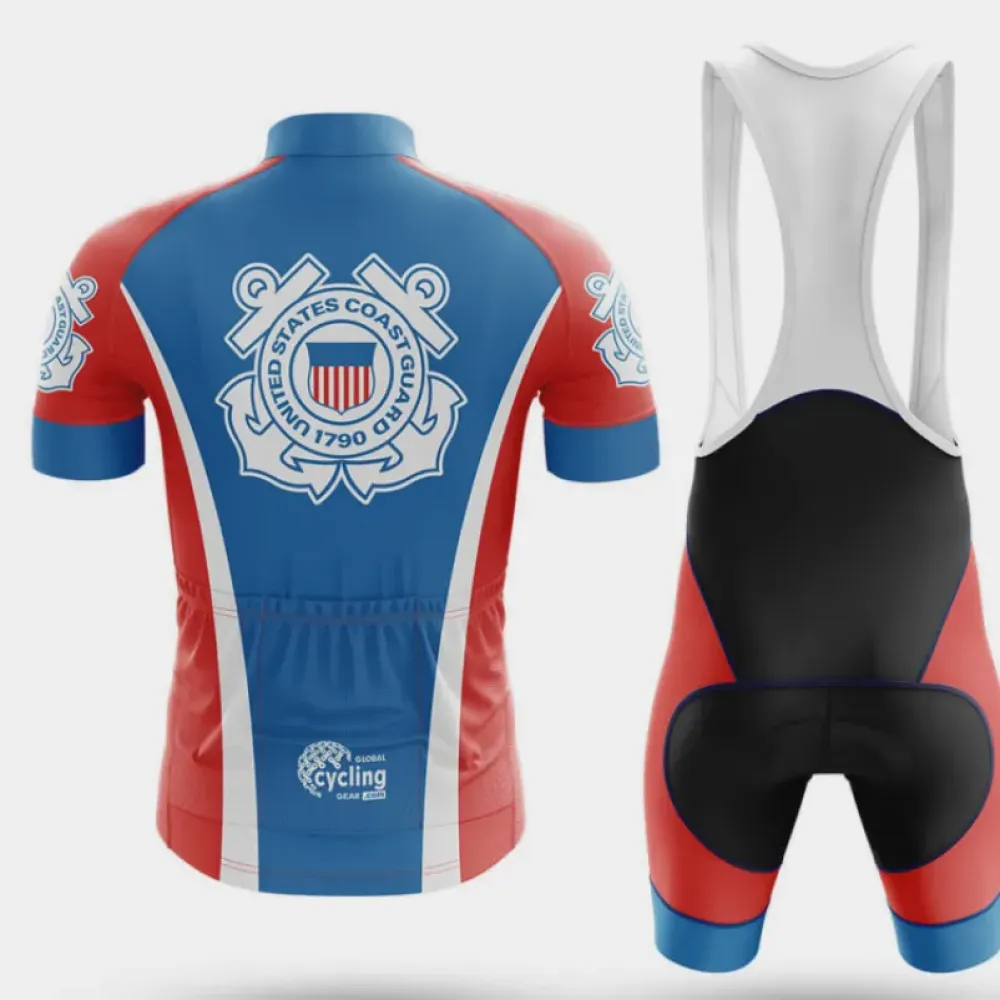US Coast Guard Riders Long Sleeve Cycling Jersey Blue/Red/White
