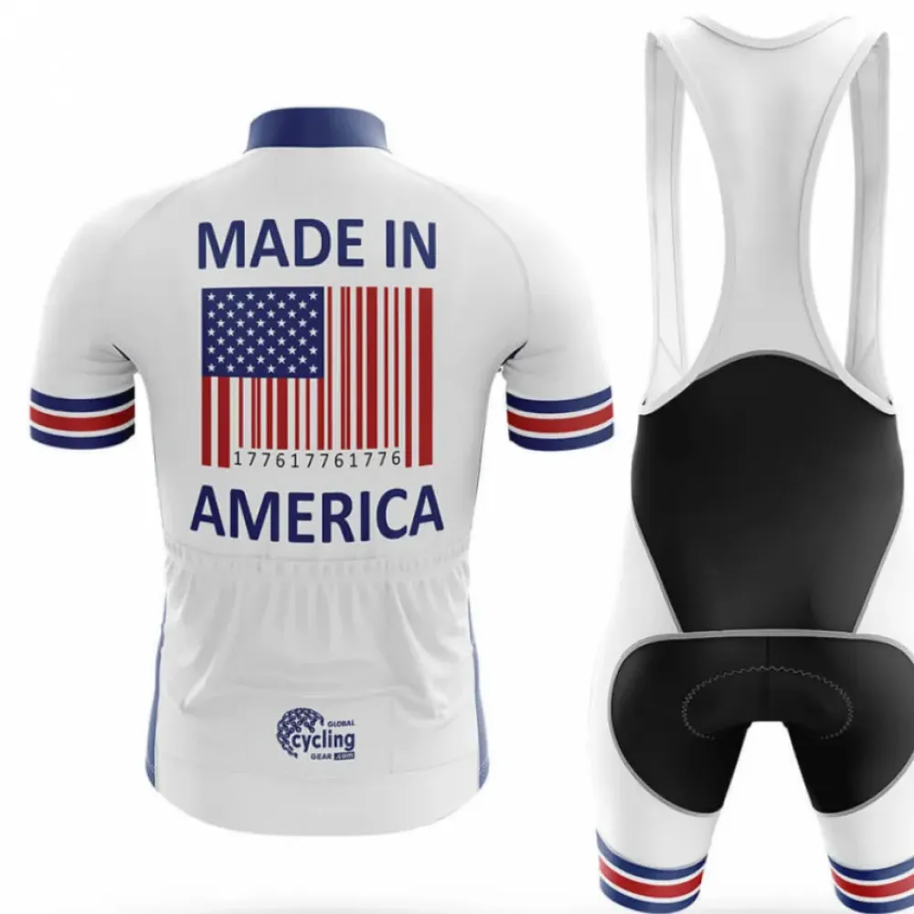 Cycling Kit Made In America White/Red/Blue
