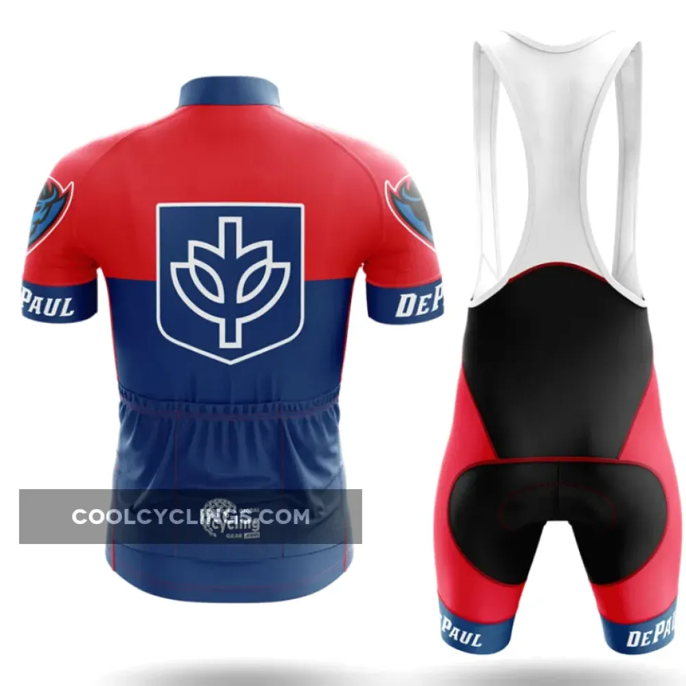 DePaul University Cycling Bibs Ver.2 Breathable Red/Black/Blue