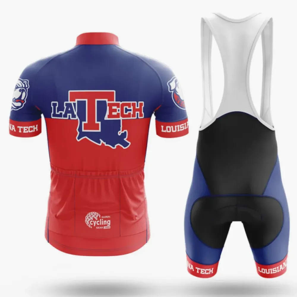 Louisiana Tech University Cycling Jersey Feature Navy/Red/Blue