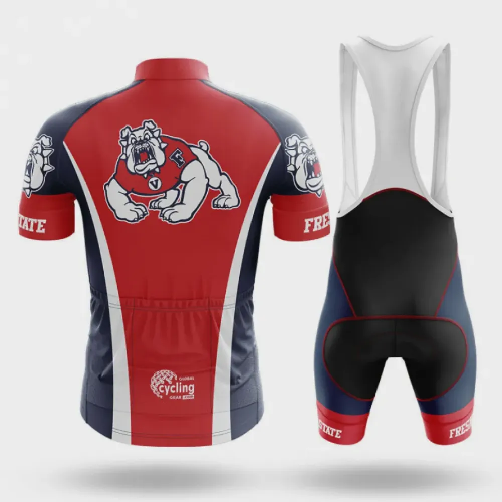 Fresno State Cycling Jersey Bulldog Red/White/Dark Blue
