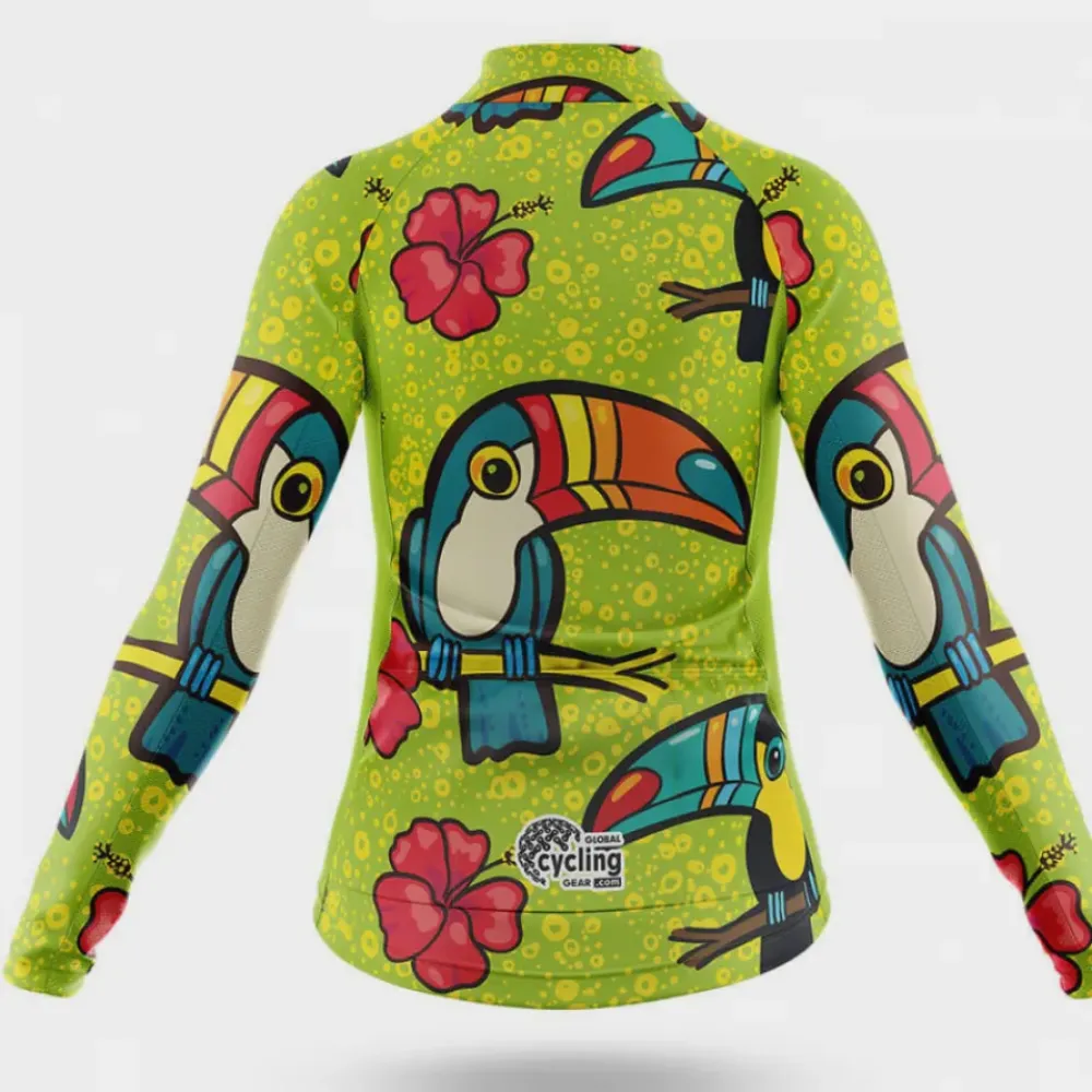 Women's Cycling Kit Tucan Hibiscus Lime/Red/Green