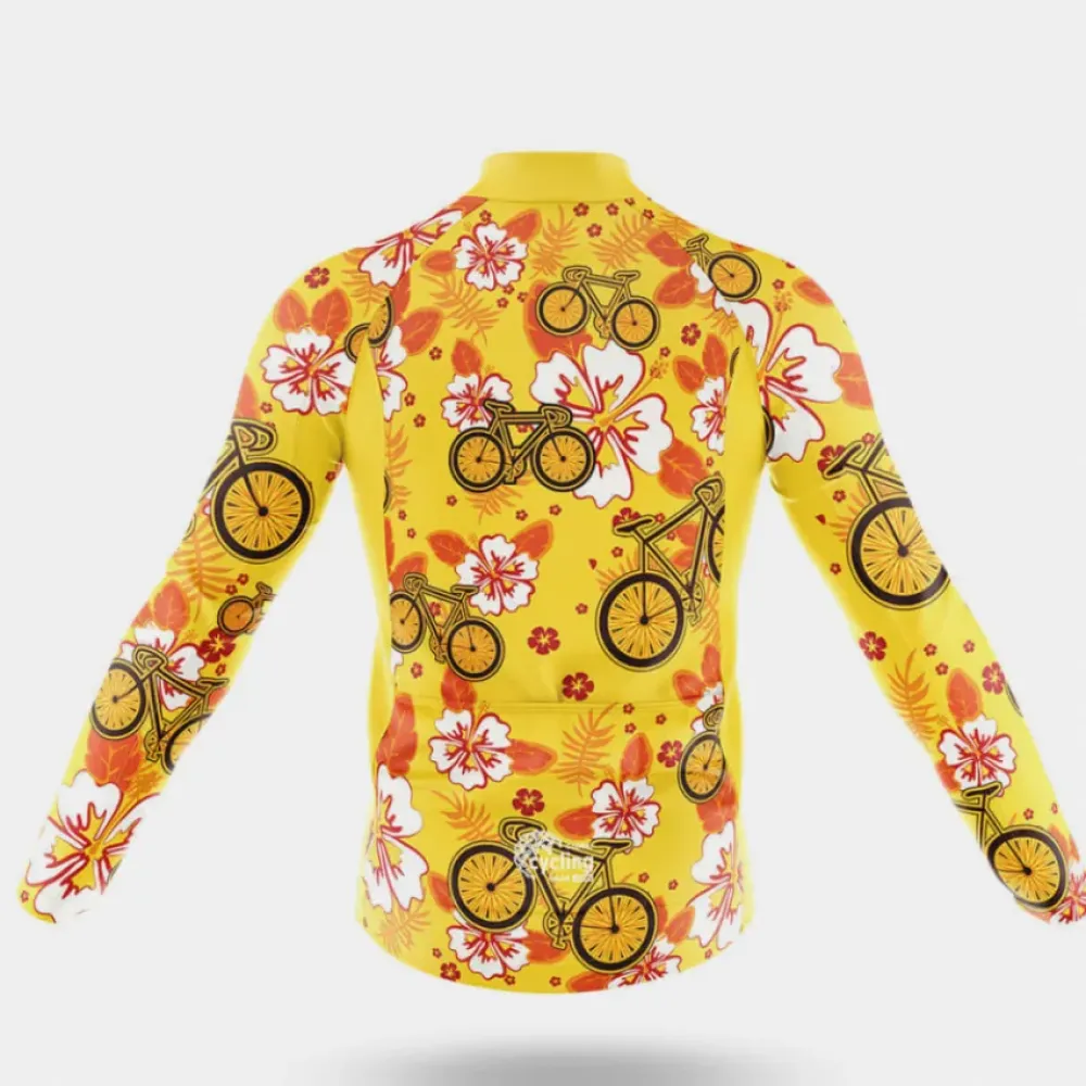 Cycling Kit Aloha Floral Bicycle Yellow/Black/White