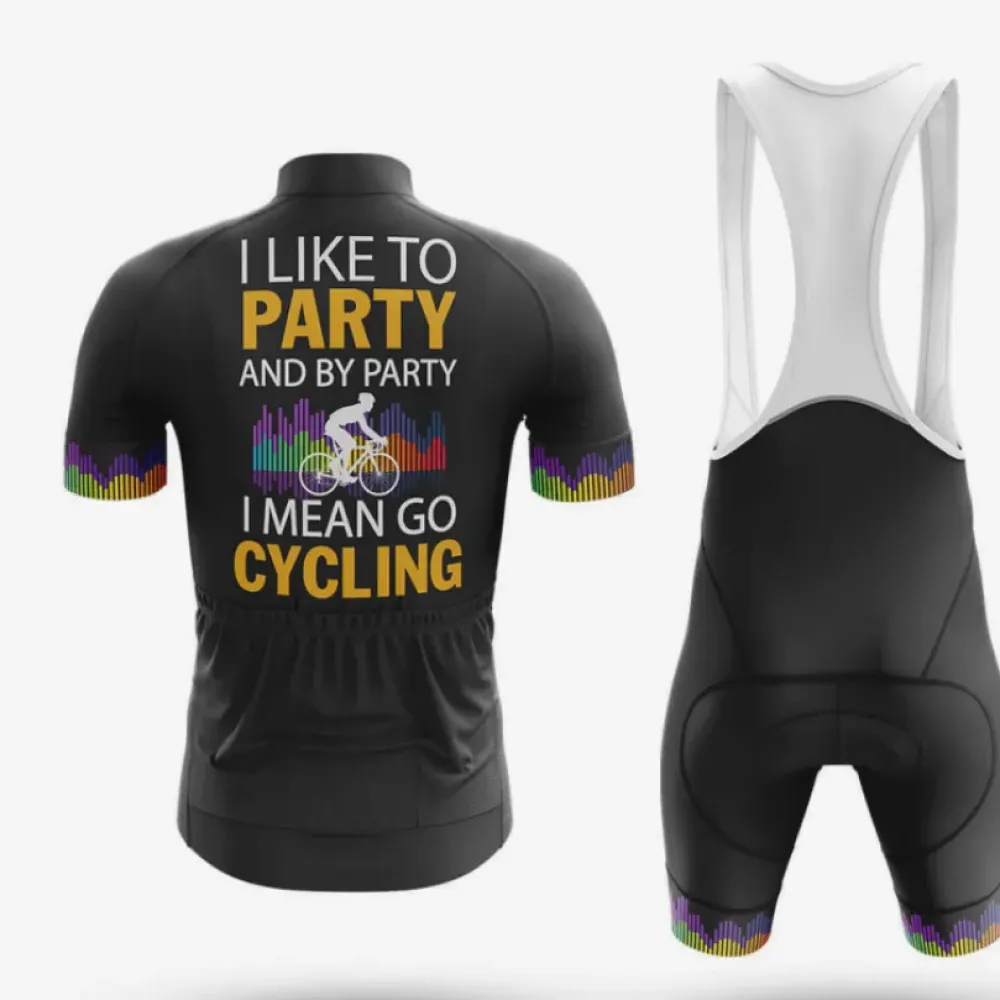 Cycling Party Jersey Black/Yellow/Purple