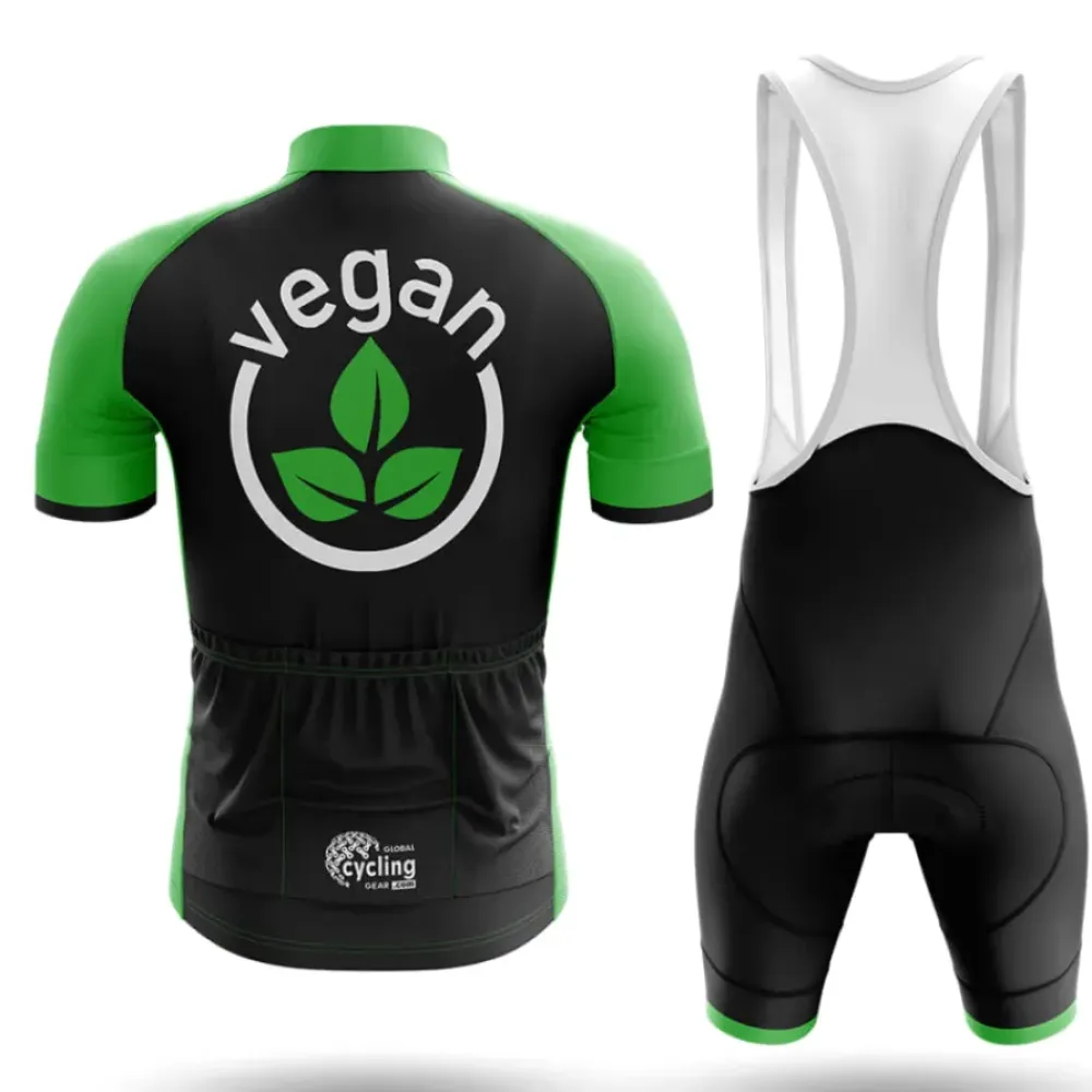 Vegan Sign Cycling Jersey Black/Green/White