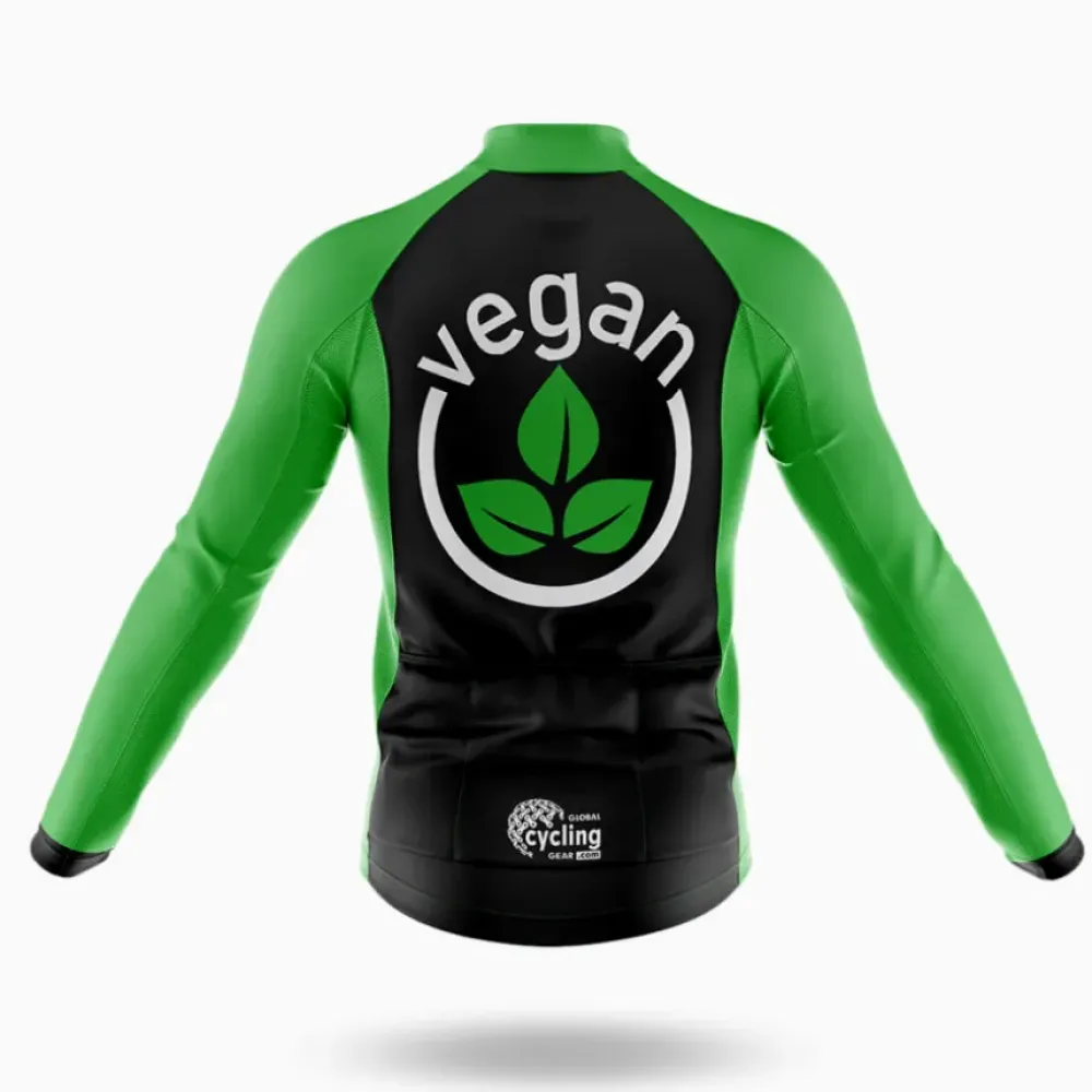 Vegan Sign Cycling Jersey Black/Green/White