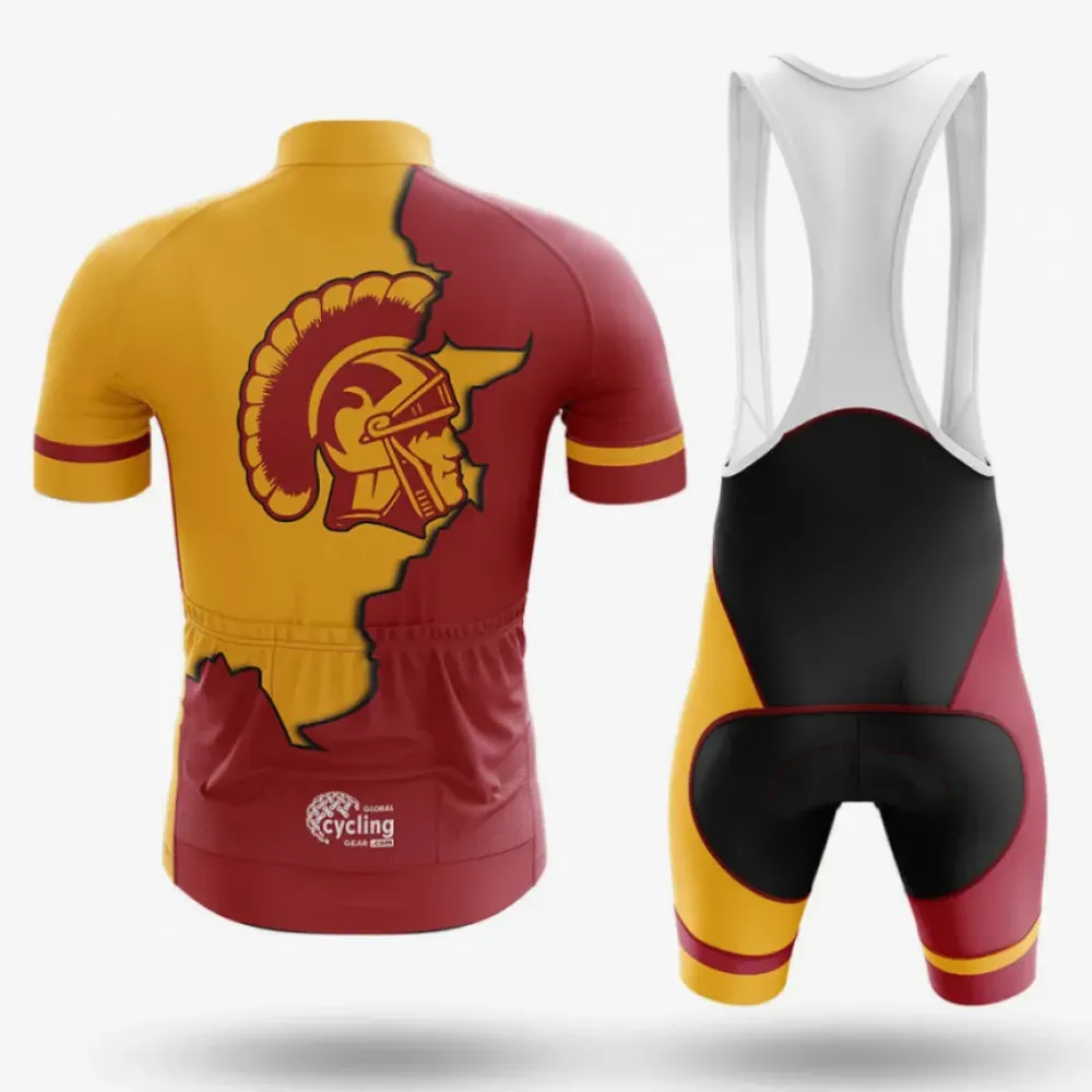 University of Southern California Cycling Jersey Trojan Maroon/Gold/Red