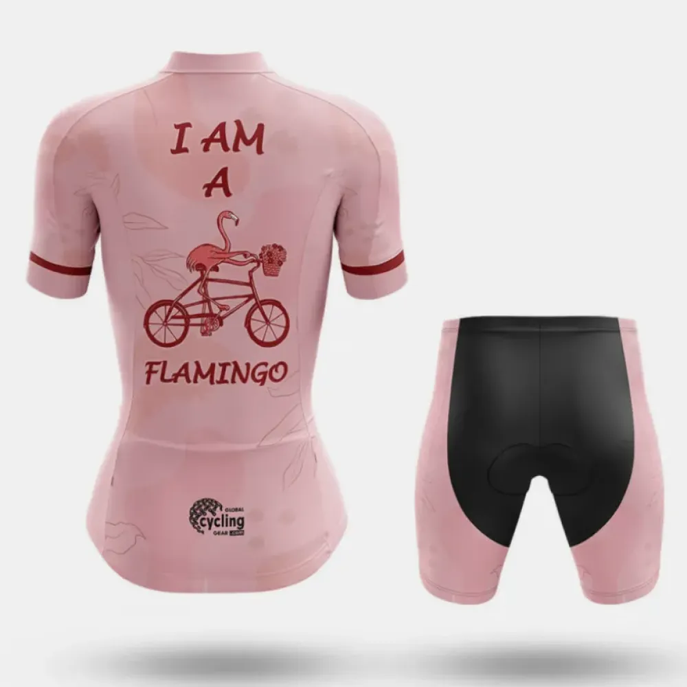 Flamingo Women's Cycling Jersey Unique Pink/Red/Grey