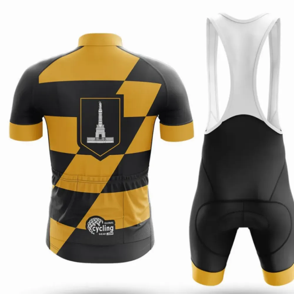 Baltimore Flag Cycling Bibs Comfortable Black/Yellow/White