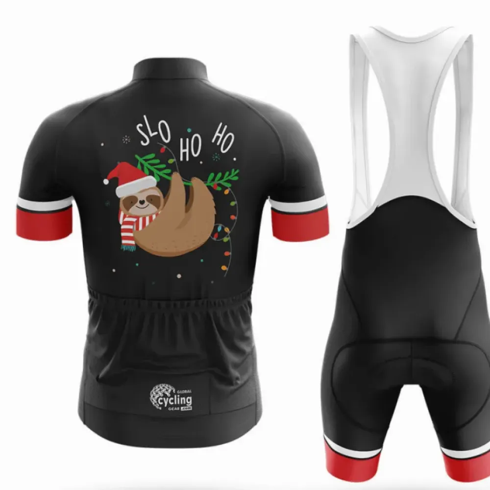 Slo Ho Ho Long Sleeve Cycling Jersey Black/Red/Green