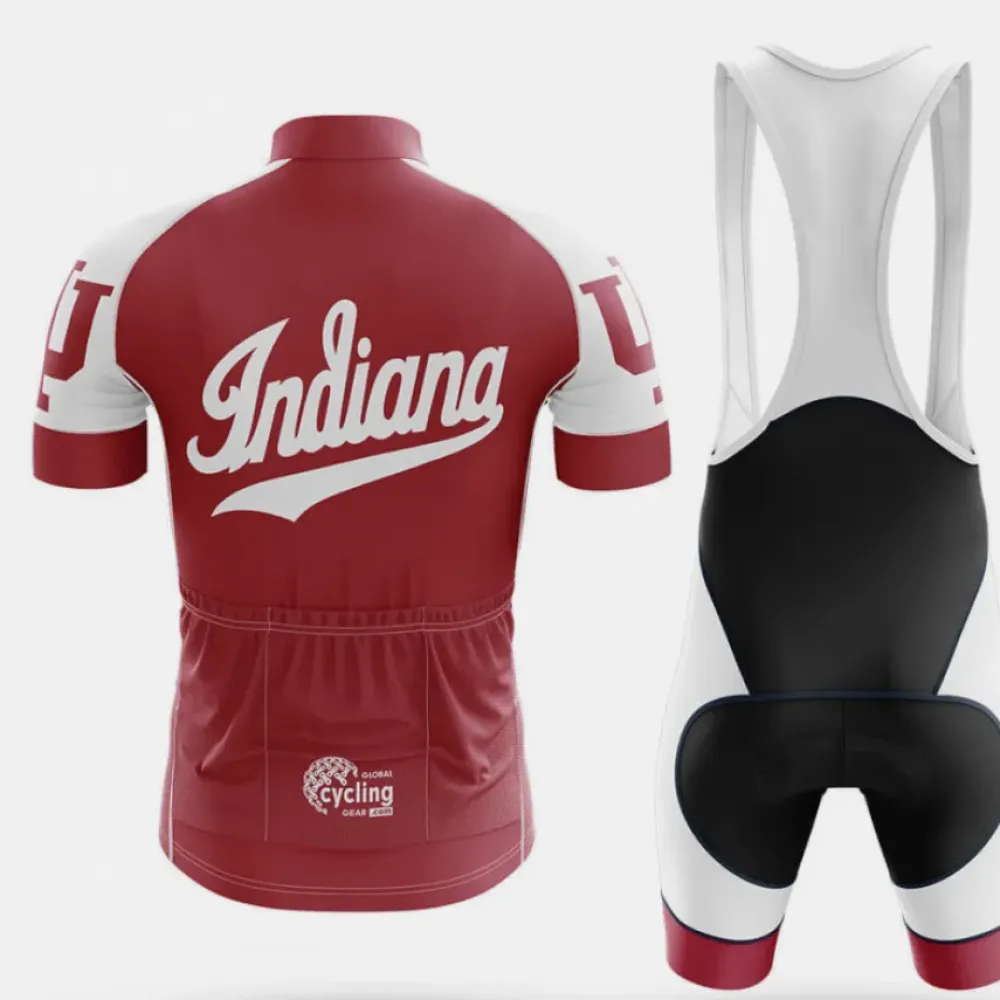 Indiana Cycling Jersey Feature Maroon/White/Burgundy