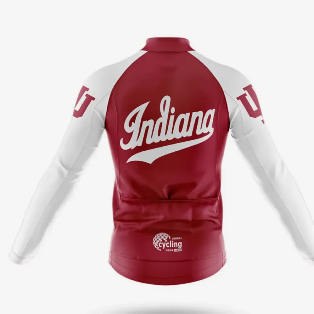 Indiana Cycling Jersey Feature Maroon/White/Burgundy