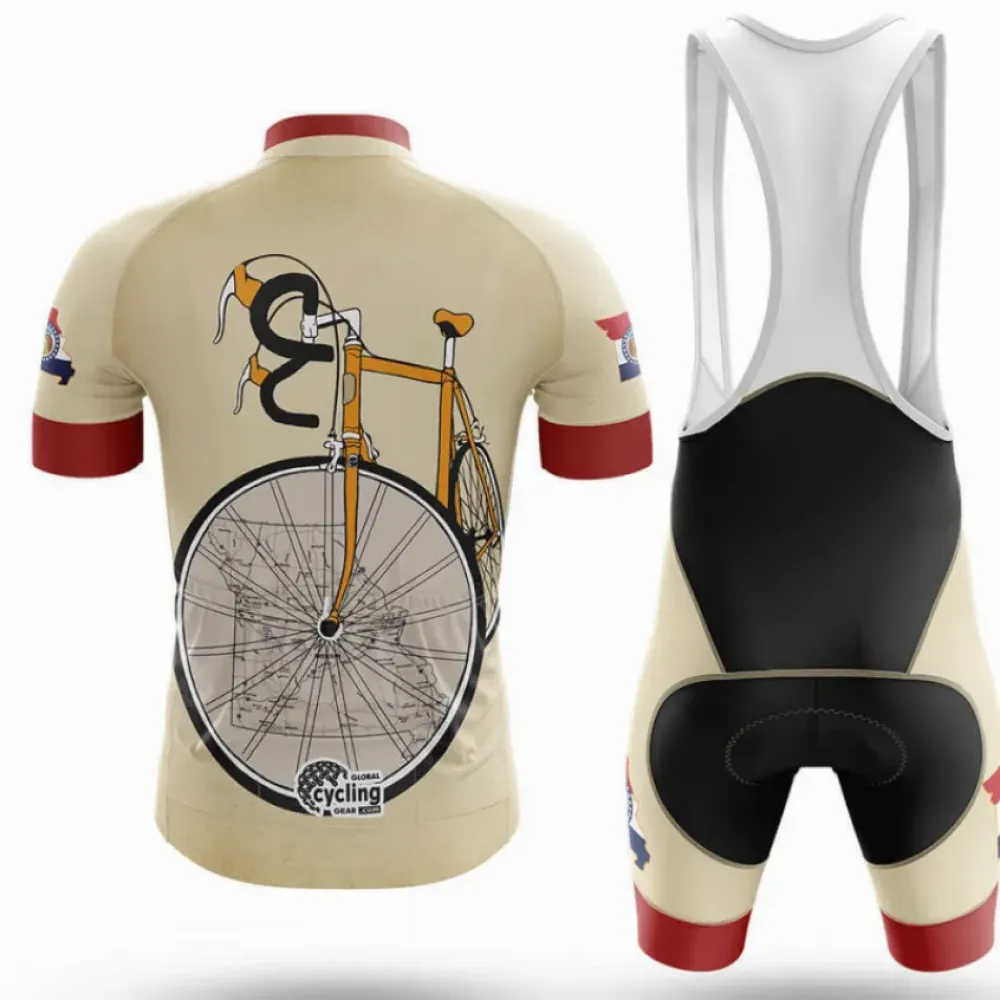 Missouri Riding Club Cycling Kit Vintage Beige/Red/Black