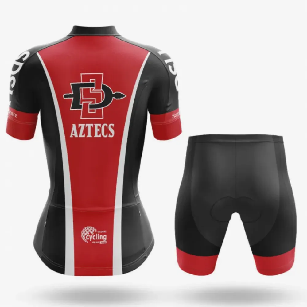 San Diego State University Women's Long Sleeve Cycling Jersey Red/Black/White