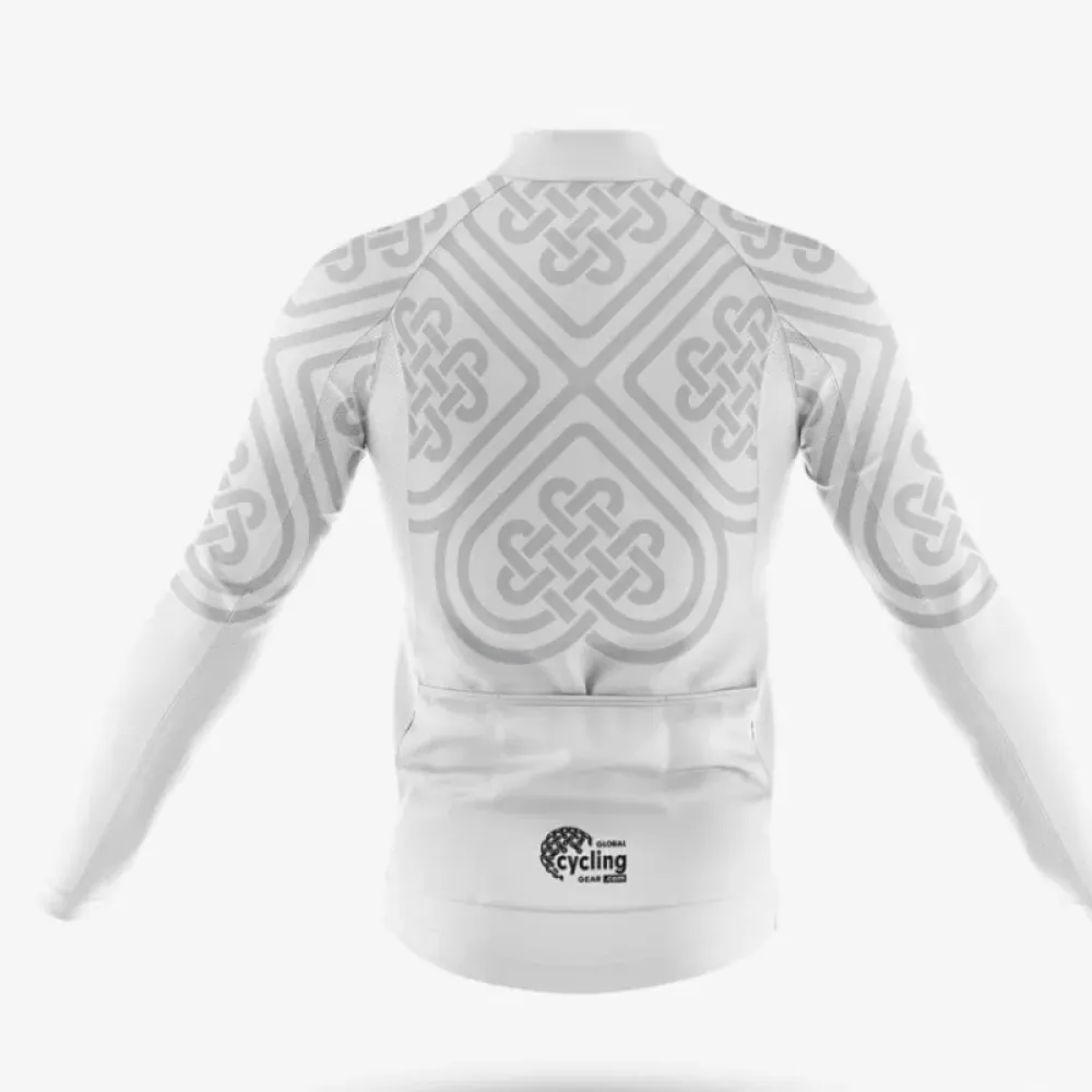 Great Britain S13 Long Sleeve Cycling Jersey White/Grey/Black