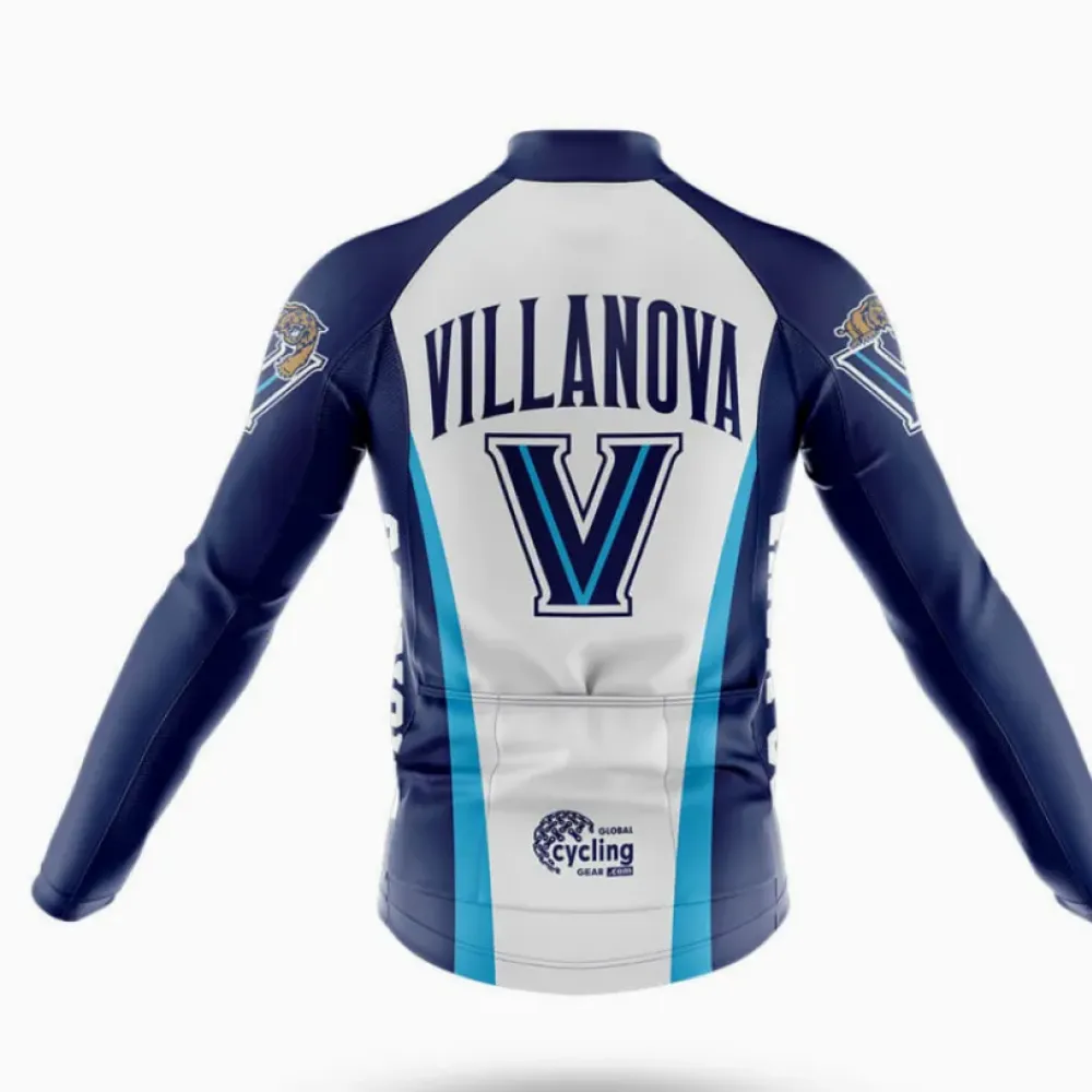 Villanova University Cycling Jersey Long Sleeve Navy/White/Turquoise