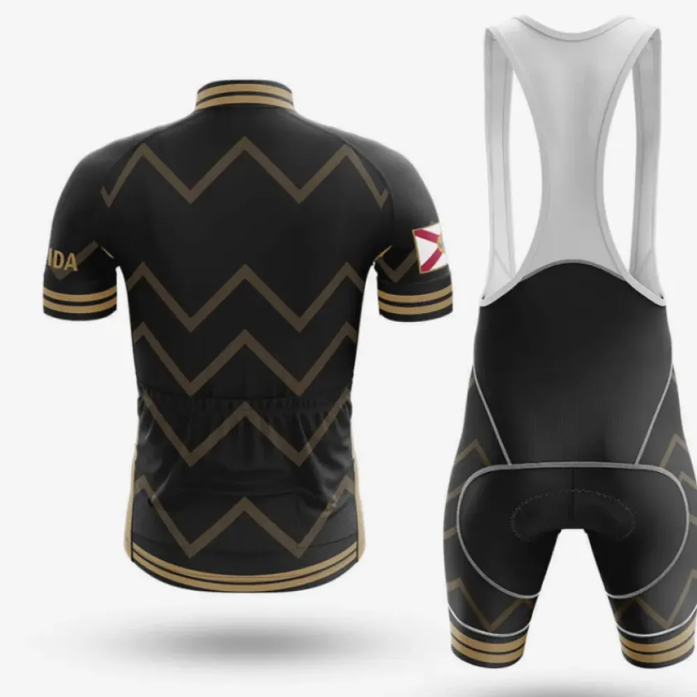 Florida V17 Cycling Jersey Black/Gold/Red