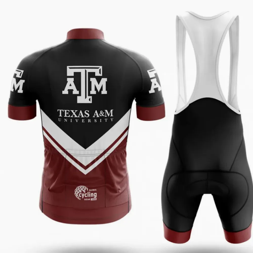 Texas A&M Cycling Jersey Modern Black/Burgundy/White