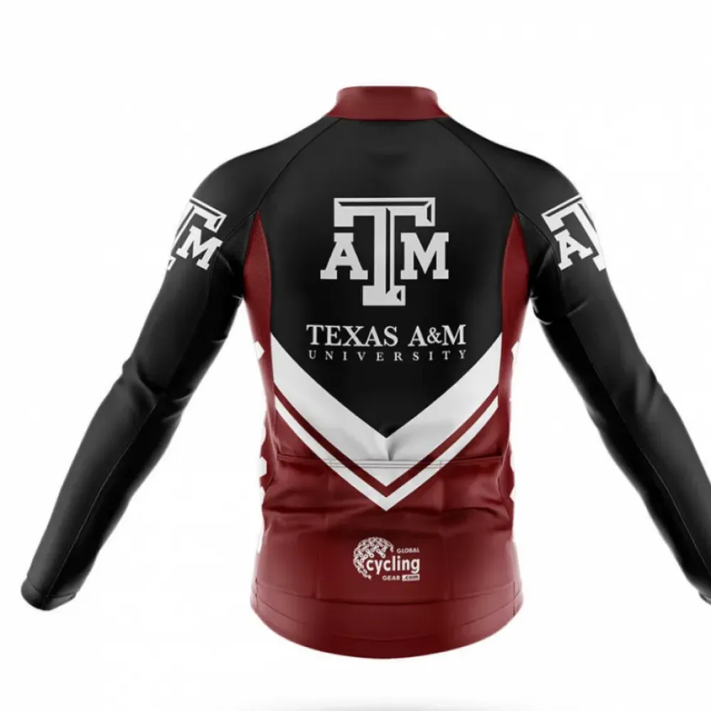Texas A&M Cycling Jersey Modern Black/Burgundy/White