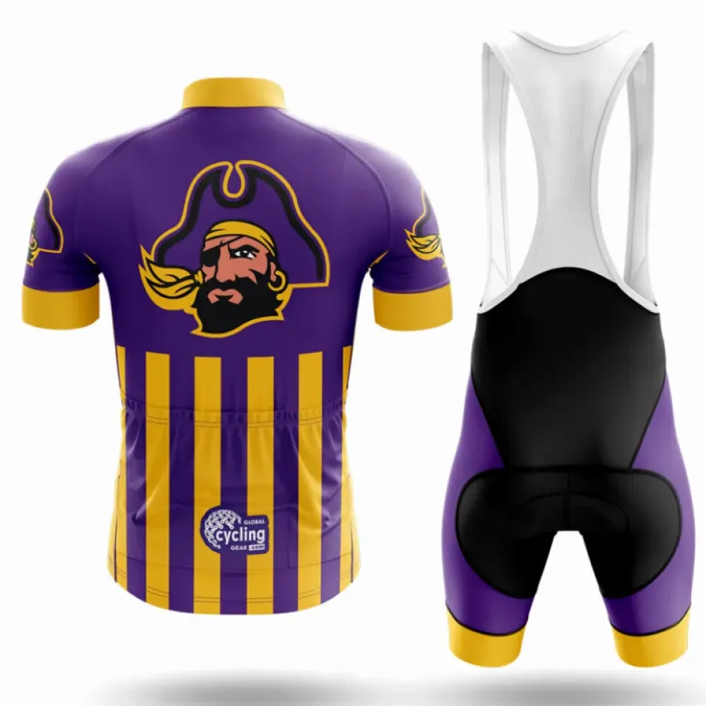 East Carolina University USA Long Sleeve Cycling Jersey Purple/Gold/White