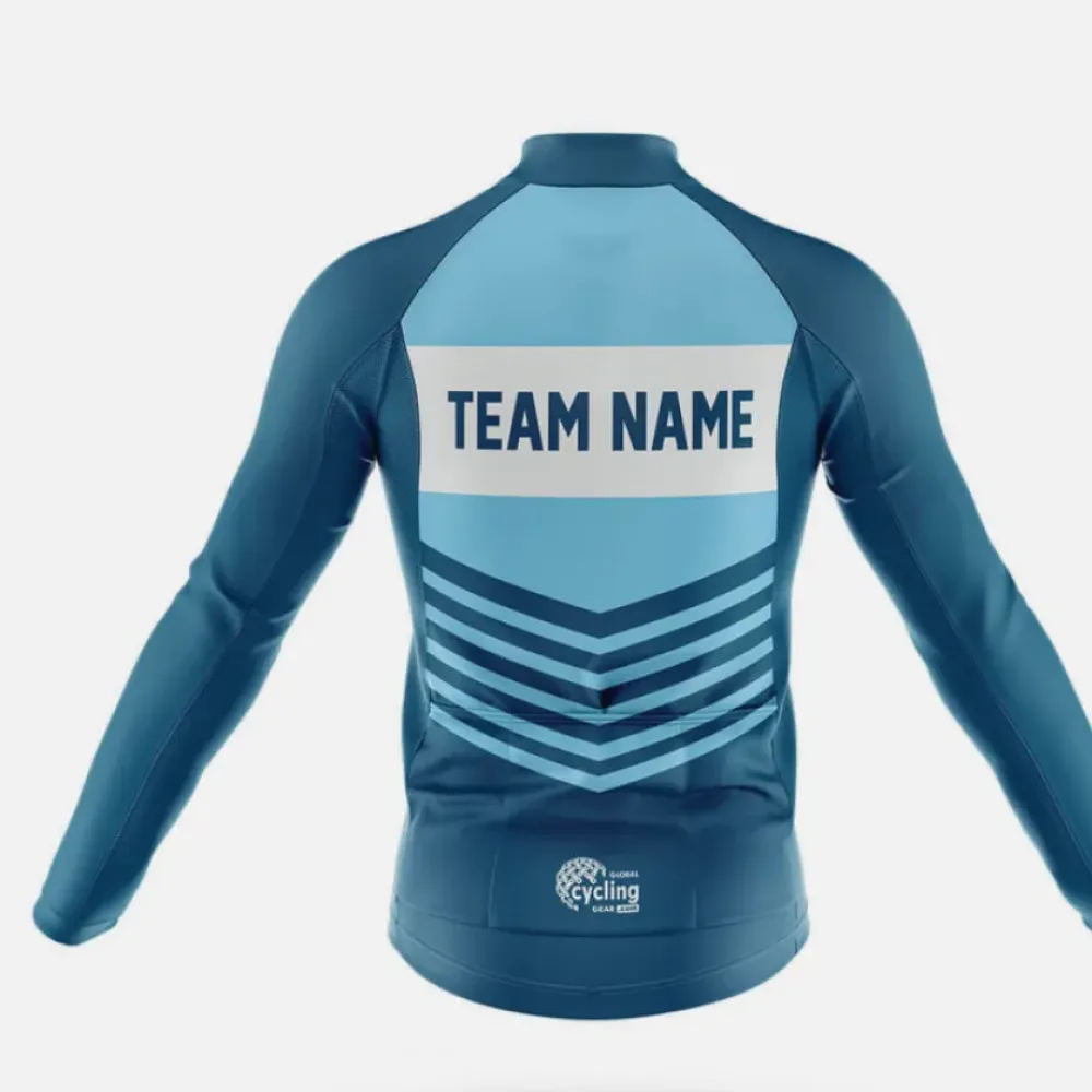 Cycling Kit Custom Team Name Blue/White/Black