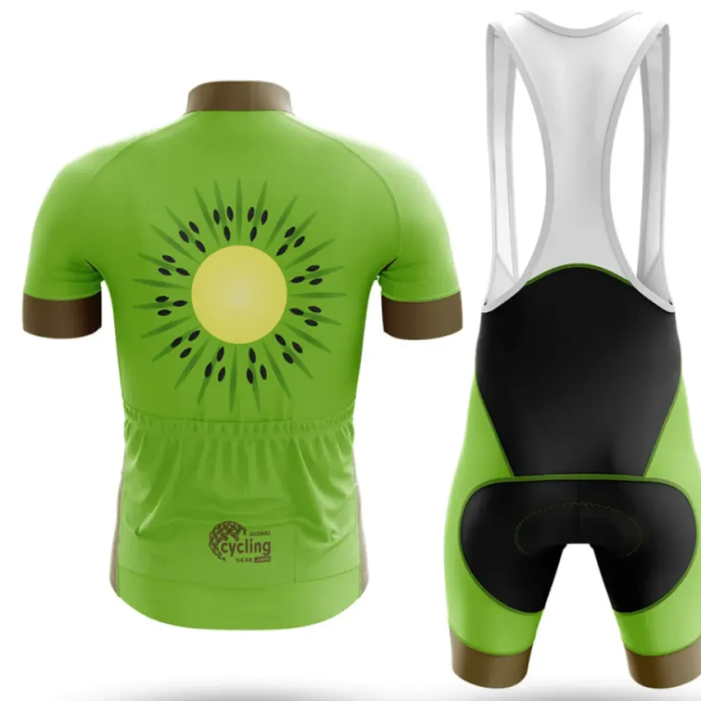 Kiwi Cycling Jersey Sunburst Green/Brown/Lime