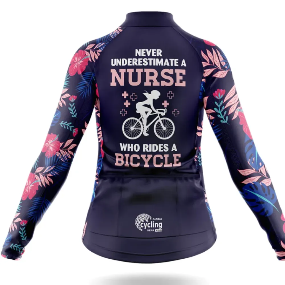 Cycling Nurse V4 Floral Navy/Pink/Blue