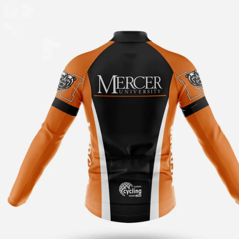 Mercer University Cycling Jersey Unique Design Black/Orange/White