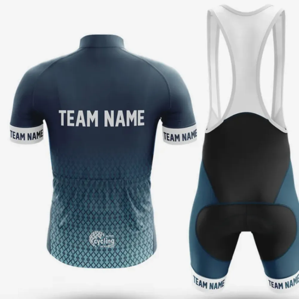 Cycling Bibs Custom Team Name Navy/White/Black