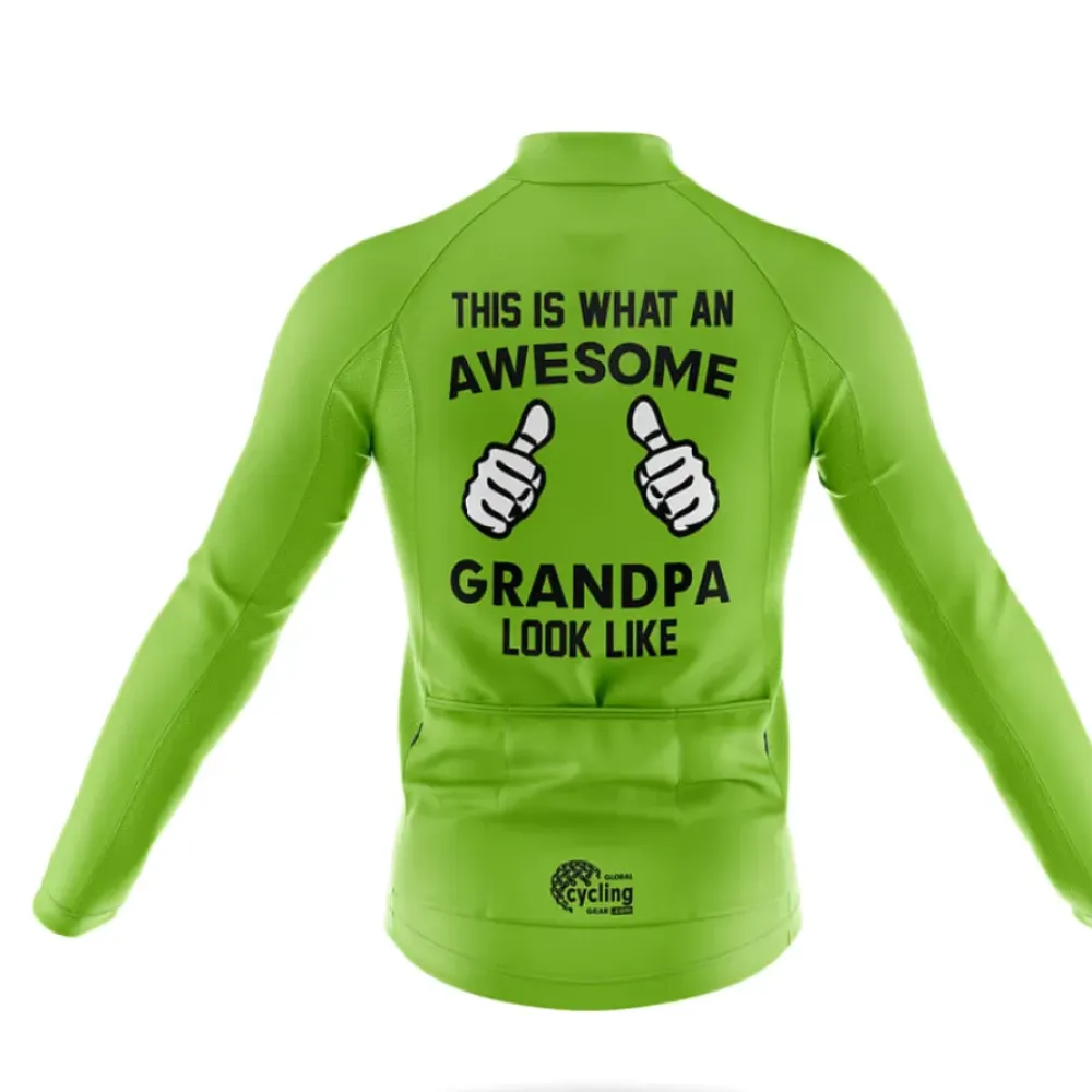 Cycling Bibs Awesome Grandpa Green/Black/White
