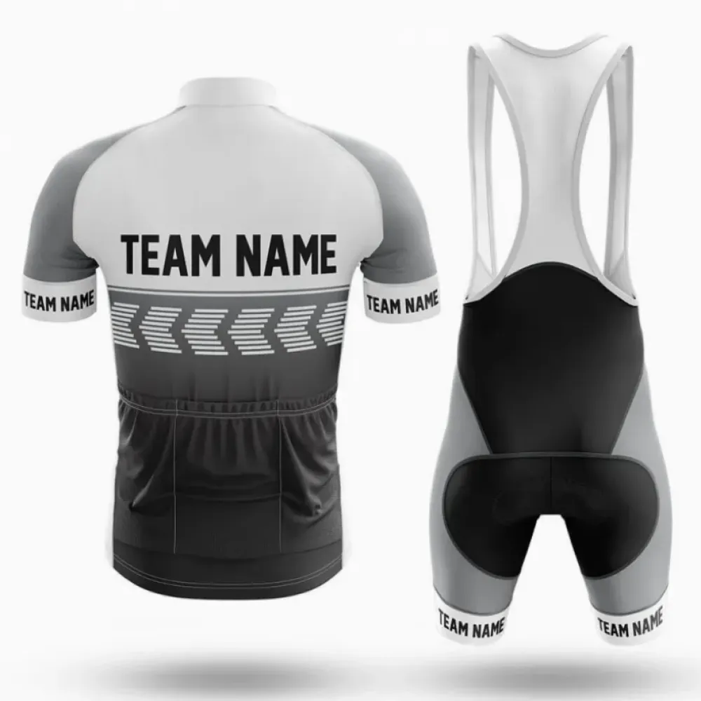 Cycling Kit Custom Team Name Grey/White/Silver
