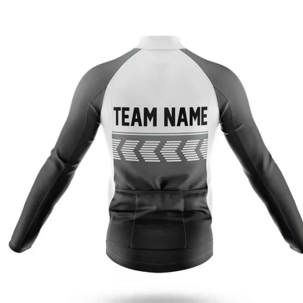 Cycling Kit Custom Team Name Grey/White/Silver