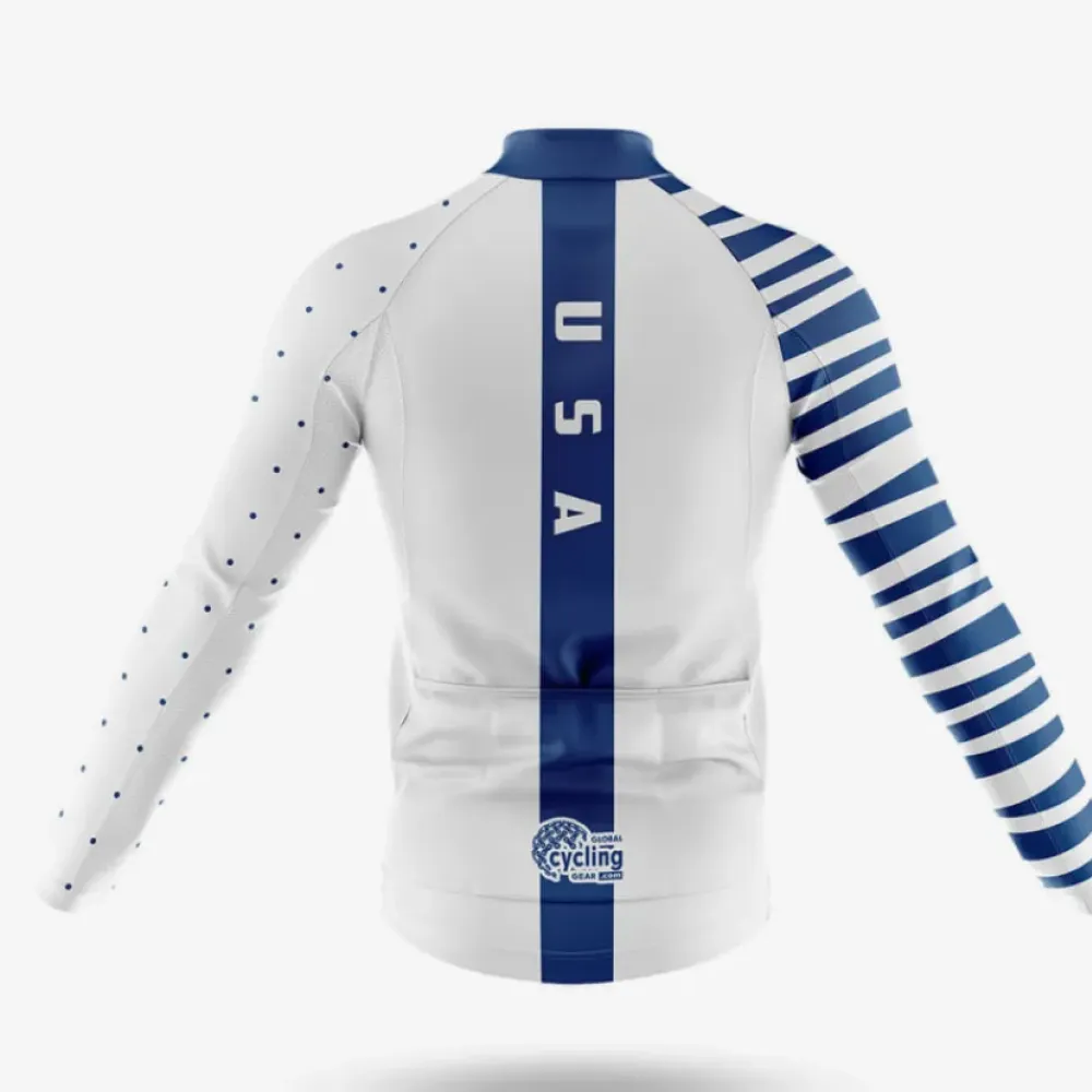 USA S20 Cycling Kit Full Set White/Blue/Black