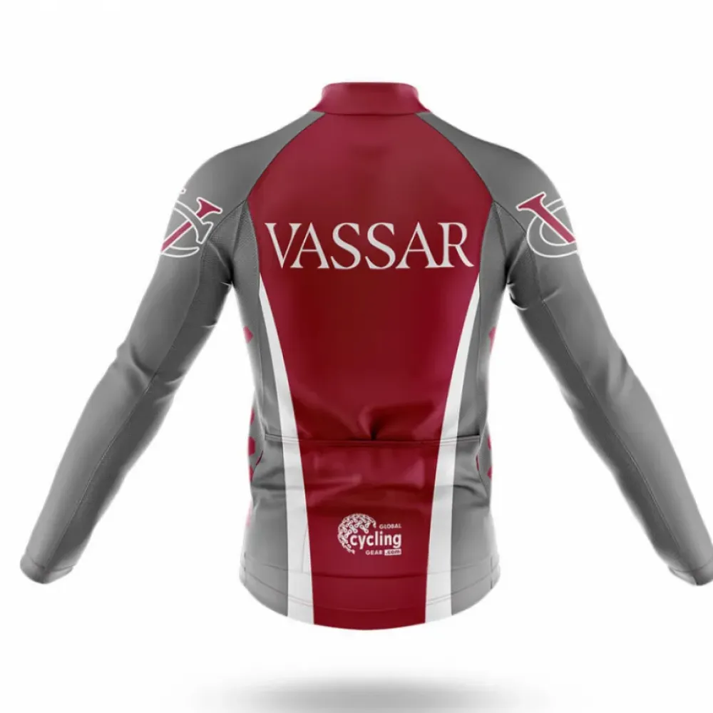 Cycling Bibs Vassar College Gray/Pink/White