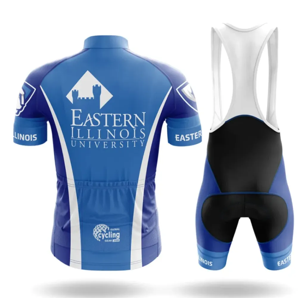 Eastern Illinois Cycling Bibs Breathable Blue/White/Black