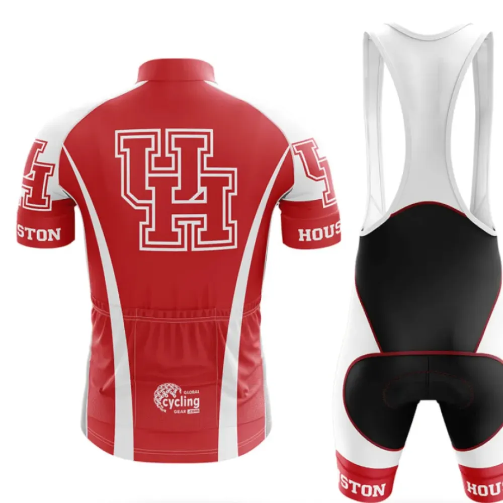 Houston Cycling Jersey Long Sleeve Red/White/Black
