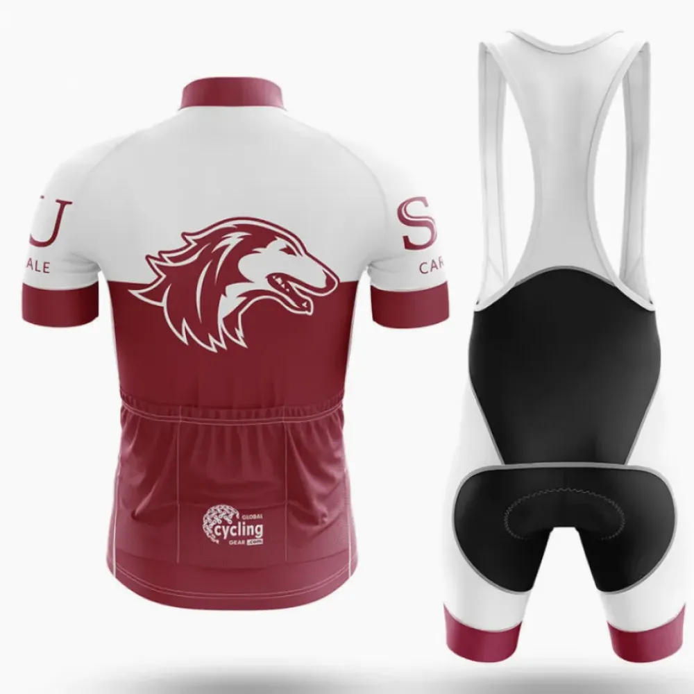Southern Illinois University Carbondale Cycling Kit Full Set Ver.2 Wolf Head Maroon/White/Black