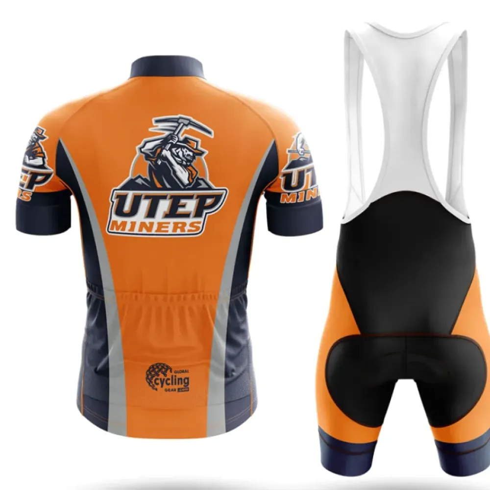 University of Texas Cycling Bibs Comfortable Orange/Black/White