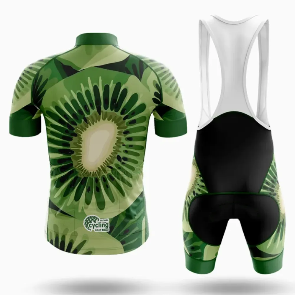 Kiwi Slice Cycling Jersey Fruit Inspired Green/Beige/Dark Green