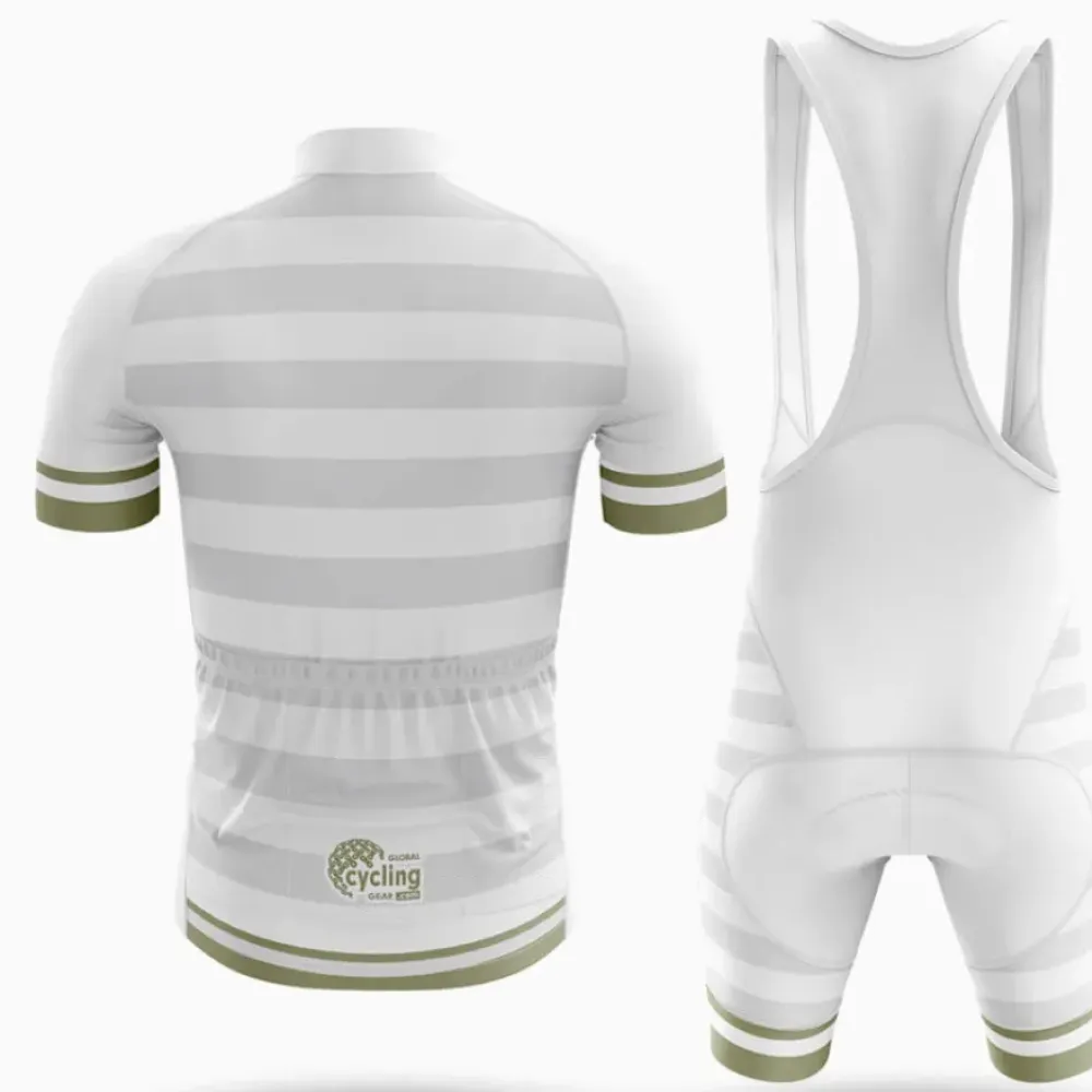 Texas S30 Cycling Bibs Breathable White/Green/Gray