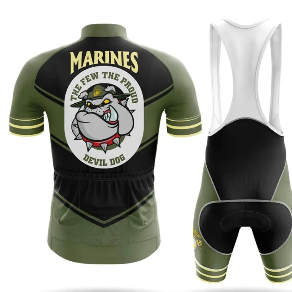 U.S. Marine Corps Veteran Cycling Kit Full Set Ver.3 Military Green/Black/Olive