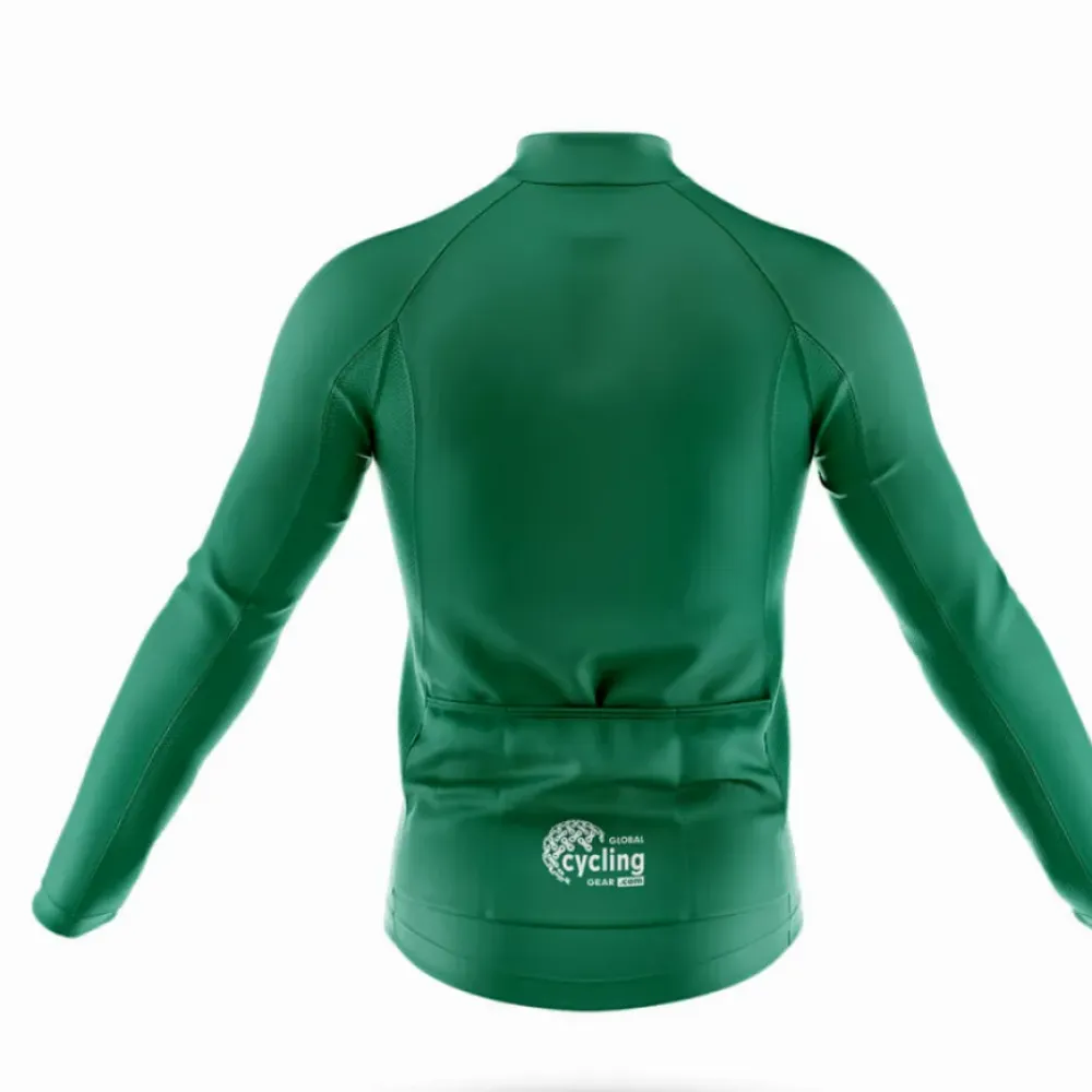 Leprechaun Tuxedo Long Sleeve Cycling Jersey Irish Style Green/Gold/White