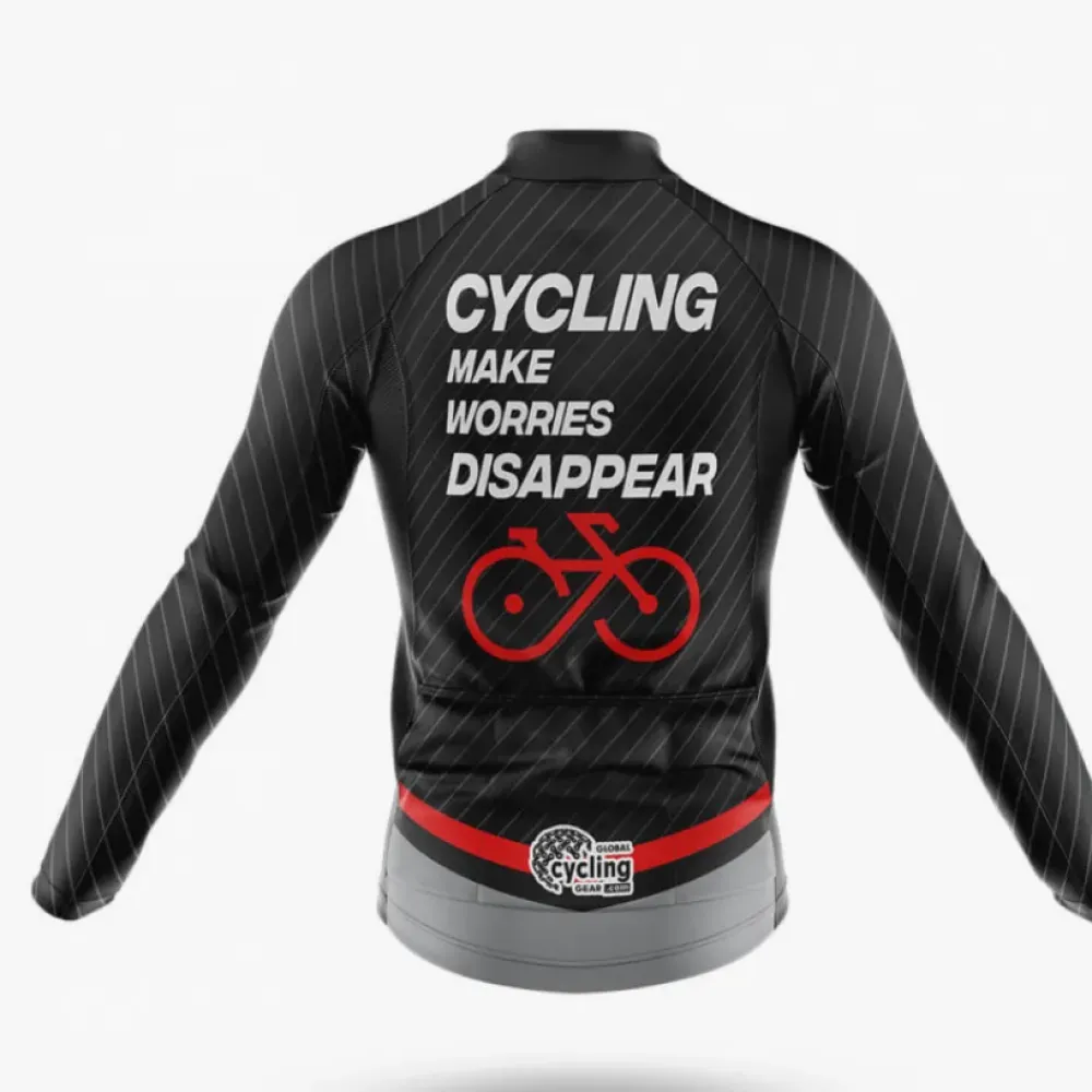 Cycling Kit Worries Disappear Black/Red/Grey
