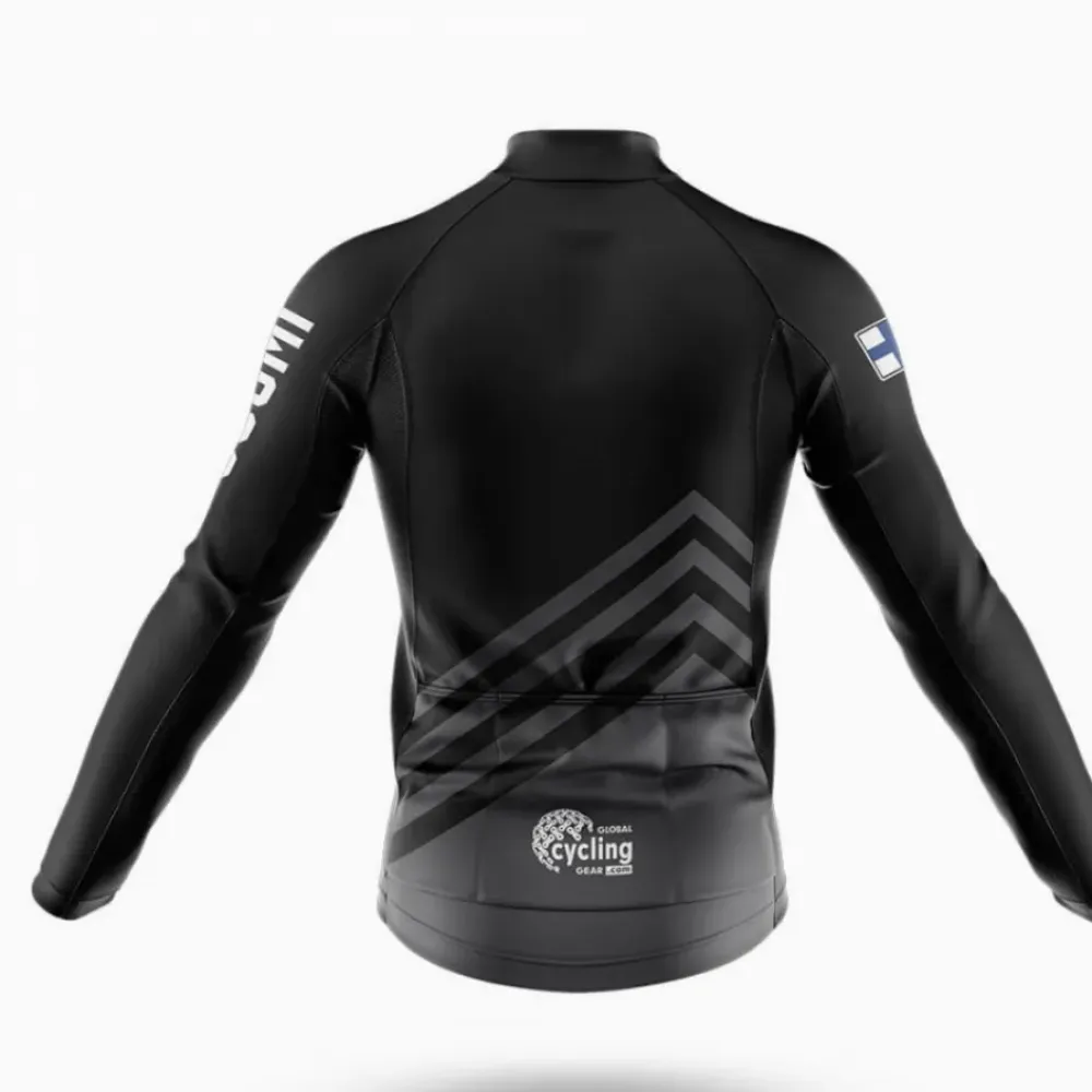 Suomi S5 Black Cycling Jersey Black/White/Grey