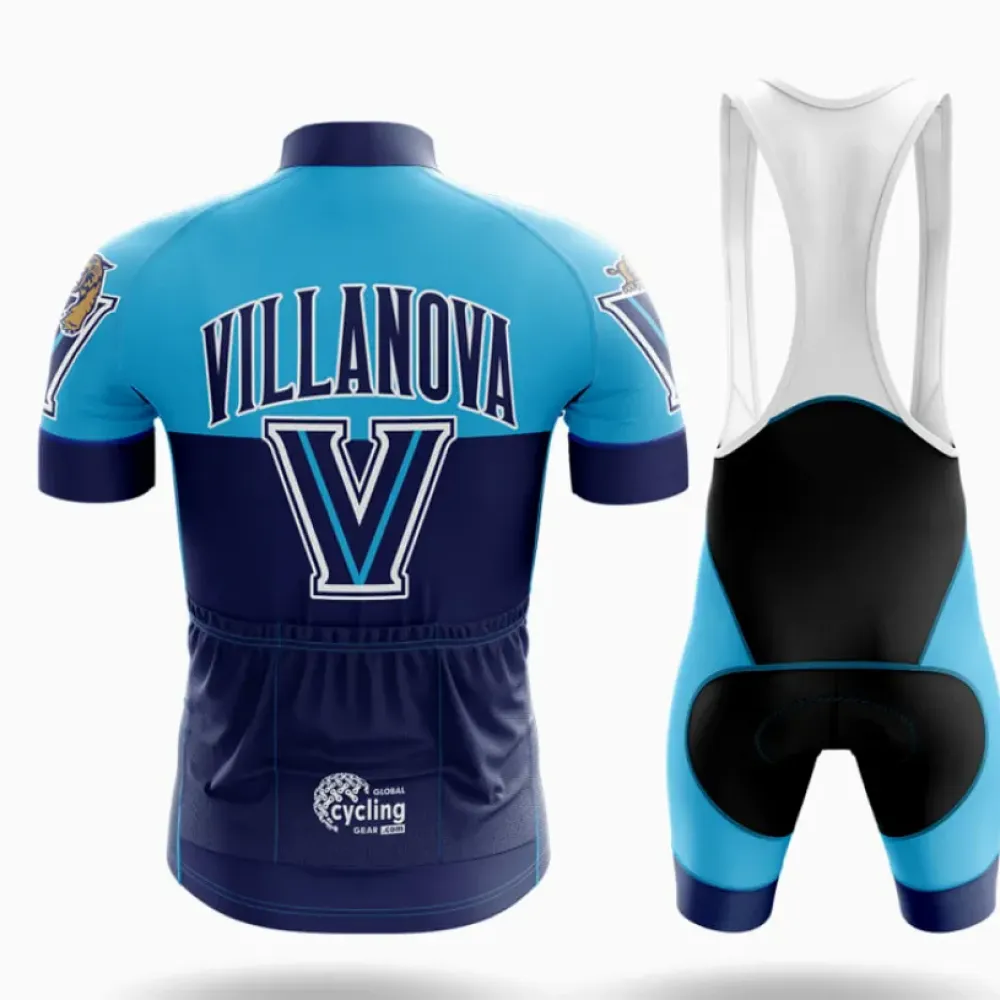 Villanova University Long Sleeve Cycling Jersey Blue/Teal/Navy