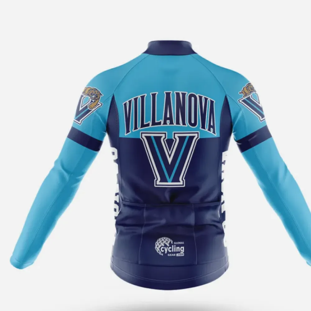 Villanova University Long Sleeve Cycling Jersey Blue/Teal/Navy