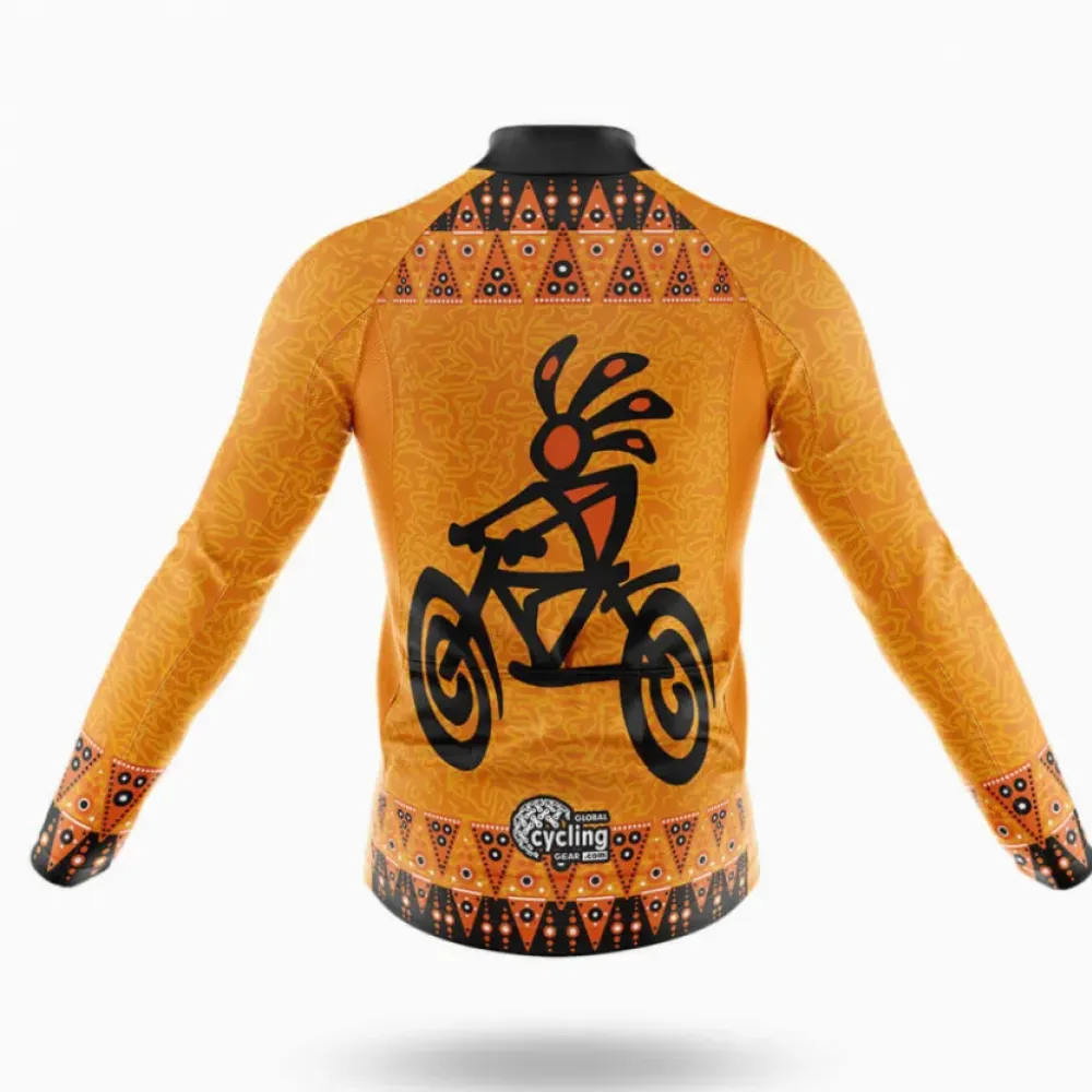 Cycling Jersey V5 Kokopelli Orange/Black/Gold