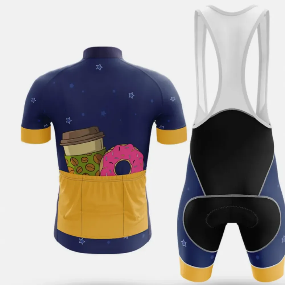 Coffee Donuts Bike Jersey Navy/Yellow/Blue