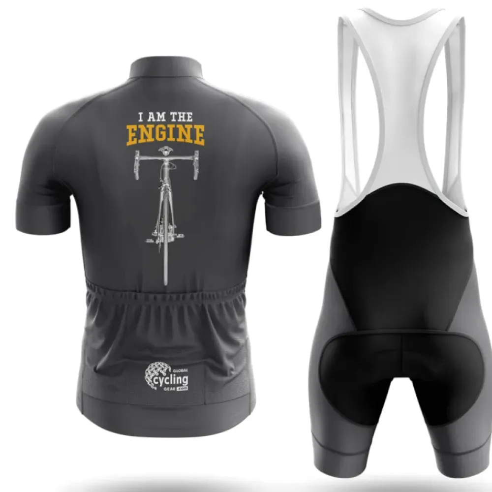 Cycling Jersey Engine Black/Gold/White